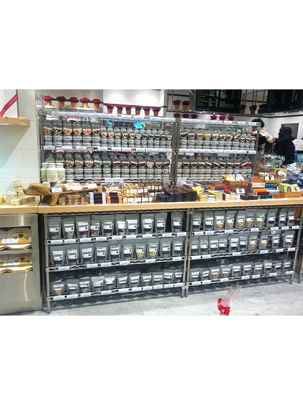 超市罐頭食品專區(qū)展示架_冷藏飲料存放收納架-工廠價(jià)優(yōu)惠